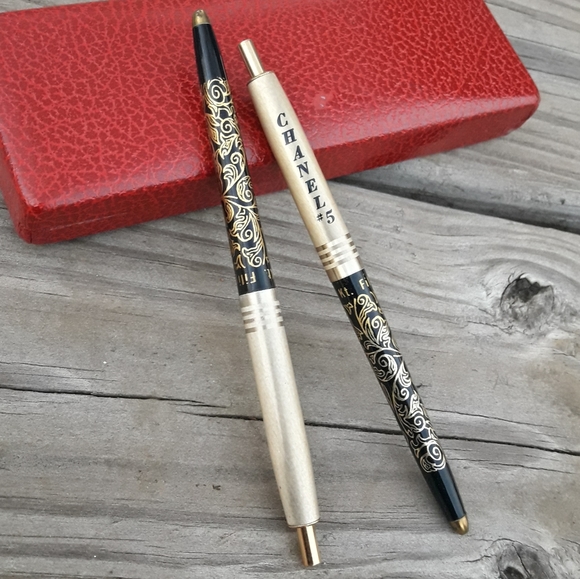 Vintage Writing Pen 14kt Gold Chanel No 5 Ink Set - Picture 13 of 16